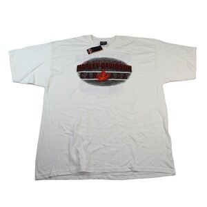 Harley Davidson Canada Privateers Halifax Nova Scotia T-Shirt White 2XL NWT 2007